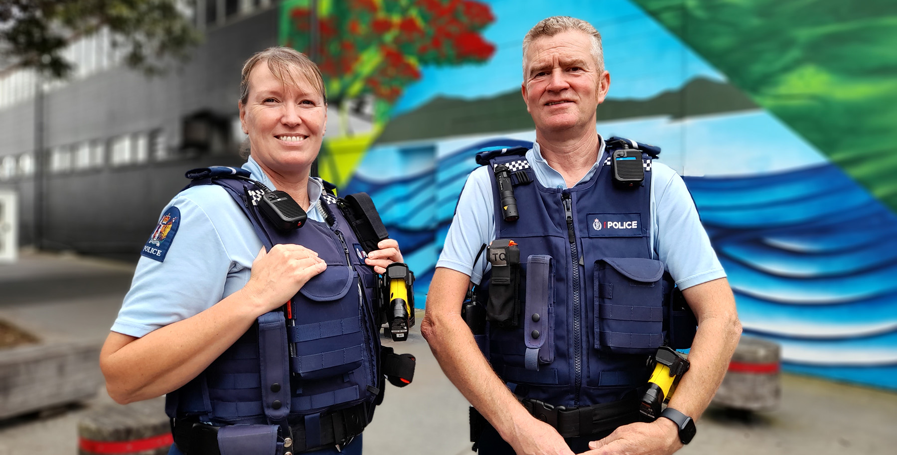 Senior Constable Gordon Campbell and Senior Constable Tineke Laing.